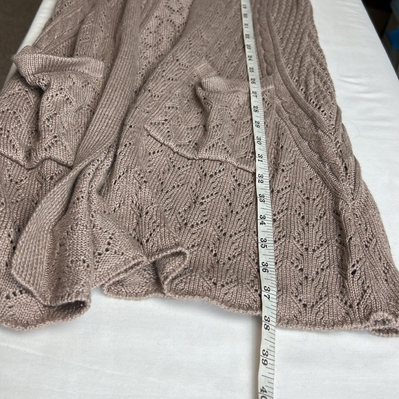 NWT’S Bellini Heather Mocha Long Hood Waterfall Cardigan SZ S - Picture 9 of 9